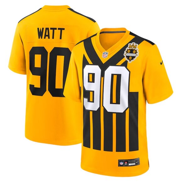 Mens Youths Womens T.J. Watt Gold 1933 Stitched Jersey - Picture 1 of 1